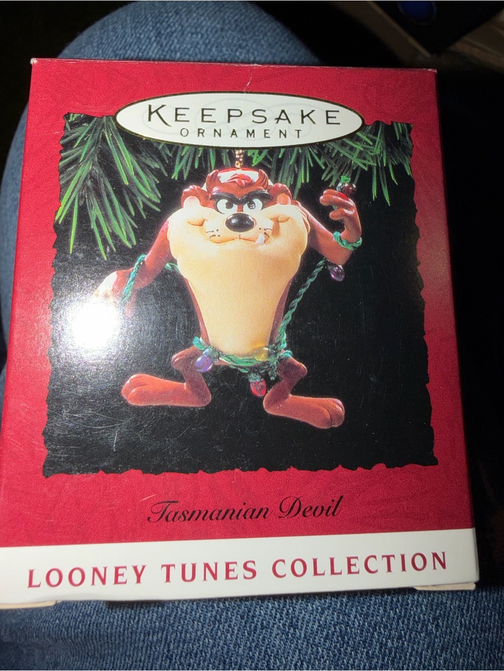Vintage 1994 Hallmark Taz Tasmanian Devil Looney Tunes Keepsake Ornament Box